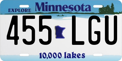 MN license plate 455LGU