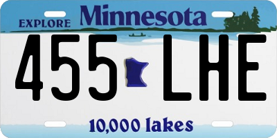 MN license plate 455LHE