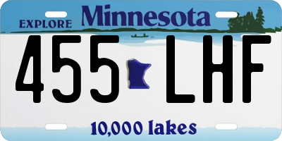 MN license plate 455LHF