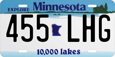 MN license plate 455LHG