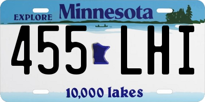 MN license plate 455LHI