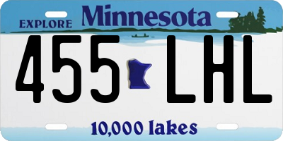 MN license plate 455LHL
