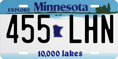 MN license plate 455LHN