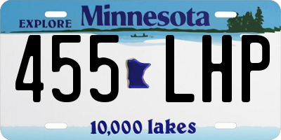 MN license plate 455LHP