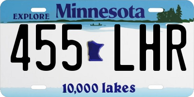 MN license plate 455LHR