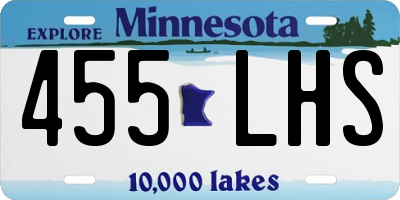 MN license plate 455LHS