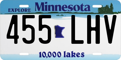 MN license plate 455LHV