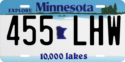 MN license plate 455LHW