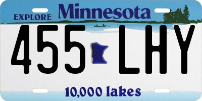 MN license plate 455LHY