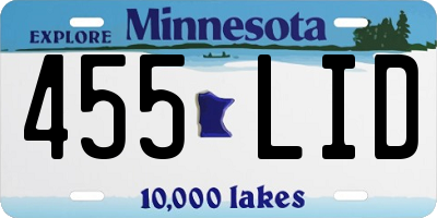 MN license plate 455LID