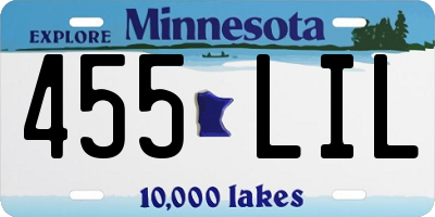 MN license plate 455LIL