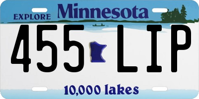 MN license plate 455LIP