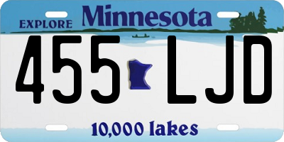 MN license plate 455LJD