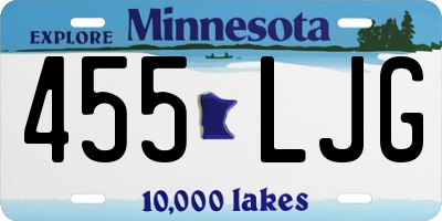 MN license plate 455LJG