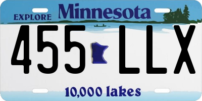 MN license plate 455LLX