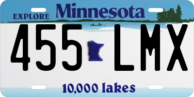 MN license plate 455LMX