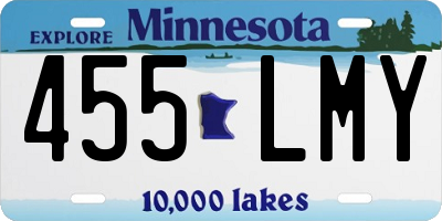 MN license plate 455LMY