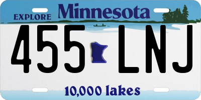 MN license plate 455LNJ