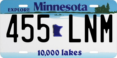 MN license plate 455LNM