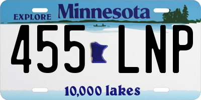 MN license plate 455LNP