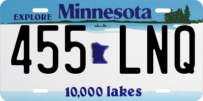 MN license plate 455LNQ