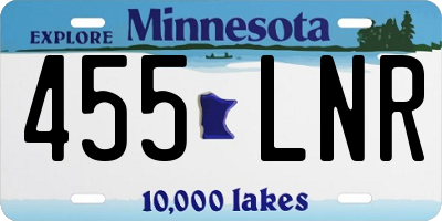 MN license plate 455LNR