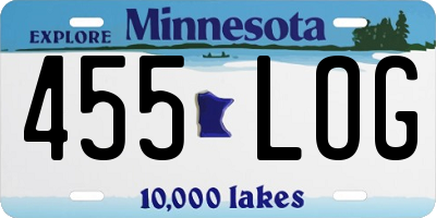 MN license plate 455LOG