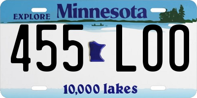 MN license plate 455LOO