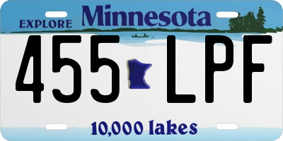 MN license plate 455LPF
