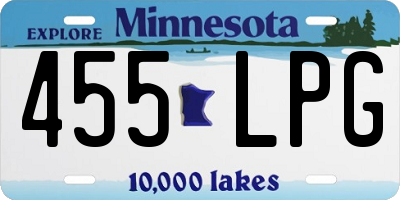MN license plate 455LPG
