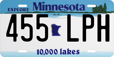 MN license plate 455LPH