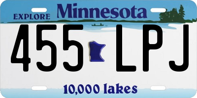MN license plate 455LPJ