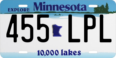 MN license plate 455LPL
