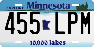 MN license plate 455LPM