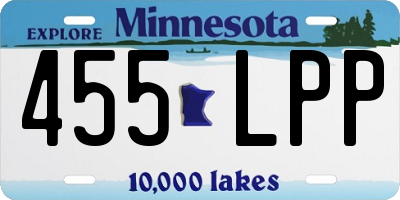 MN license plate 455LPP