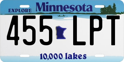 MN license plate 455LPT