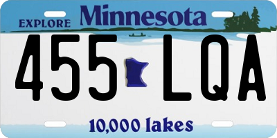 MN license plate 455LQA