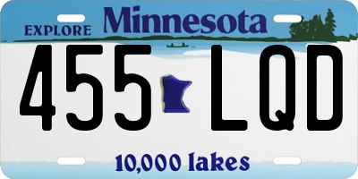 MN license plate 455LQD