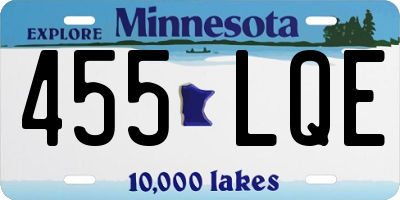 MN license plate 455LQE
