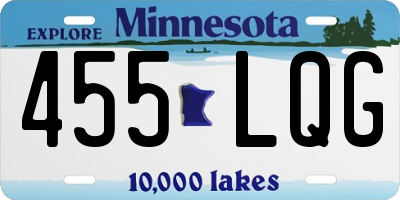 MN license plate 455LQG