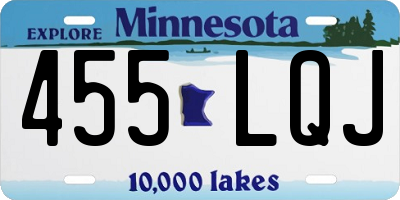 MN license plate 455LQJ