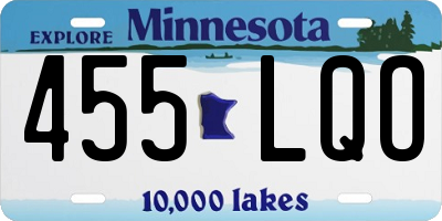 MN license plate 455LQO