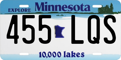 MN license plate 455LQS