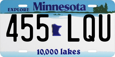 MN license plate 455LQU