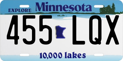 MN license plate 455LQX