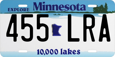 MN license plate 455LRA