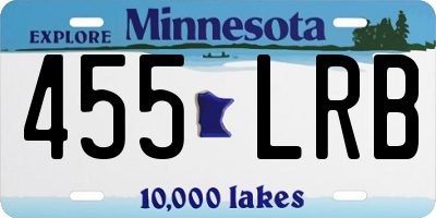 MN license plate 455LRB