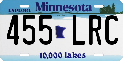 MN license plate 455LRC