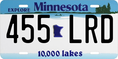 MN license plate 455LRD