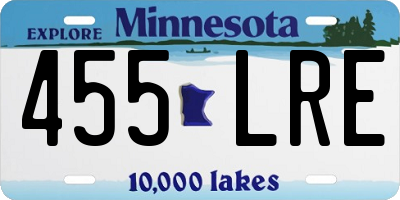 MN license plate 455LRE